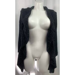 Anthropology Sioni Cardigan Sweater Knit Black